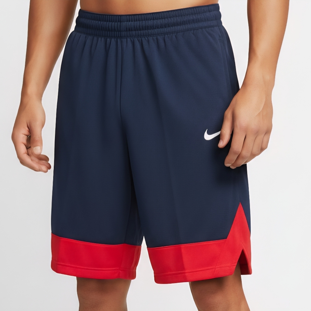 Nike Men's Navy and Red Athletic Shorts
